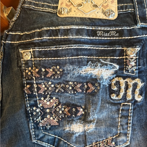 Miss Me Denim - Miss Me Women's Dark Blue Jeans with Embellishments